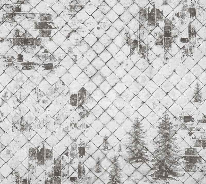 Woodland Geometries Mural M9230 | Digital Home Wallpaper