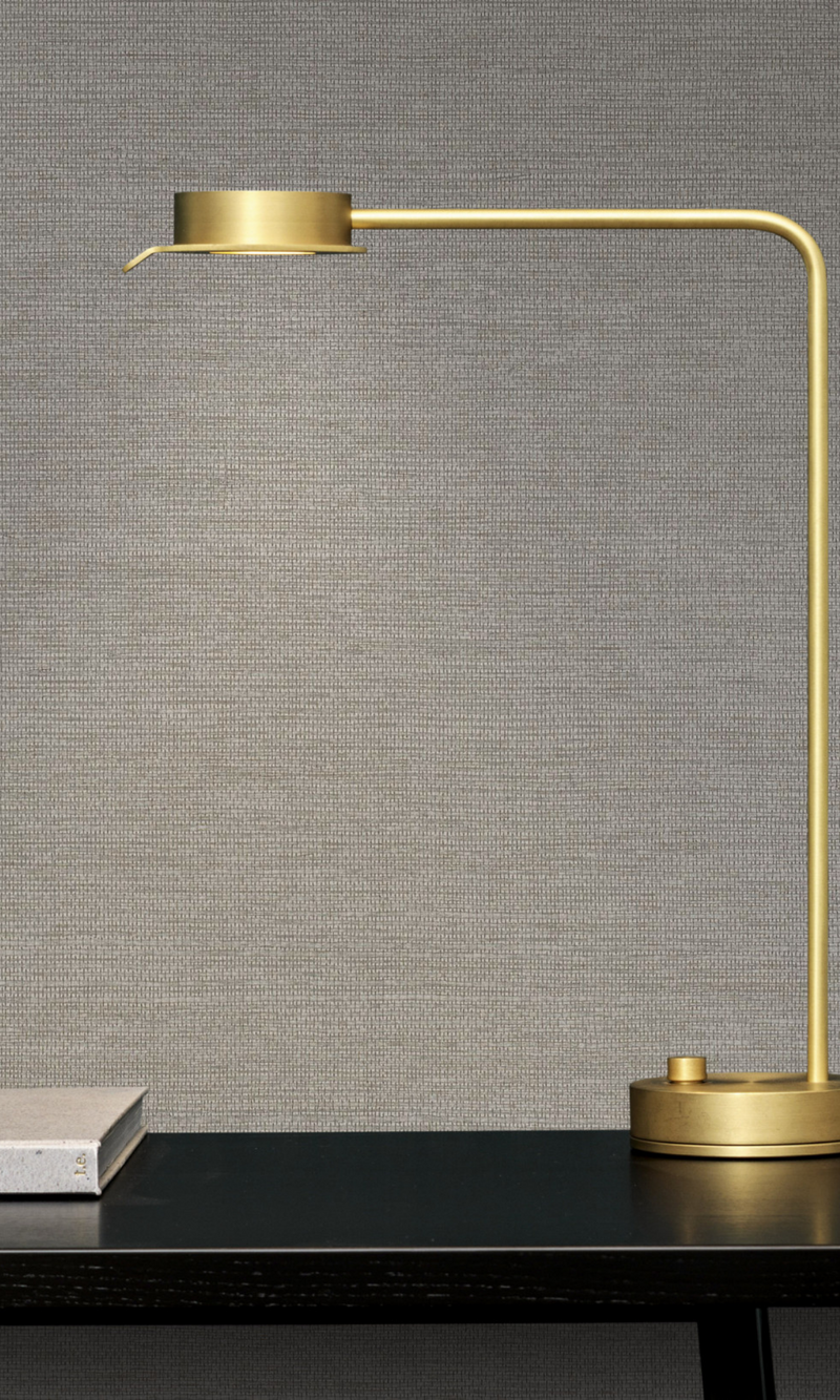 Grayish Brown Minimalist Weave Commercial Wallpaper C7256