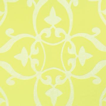 Elegant Yellow Damask Wallpaper SR1560