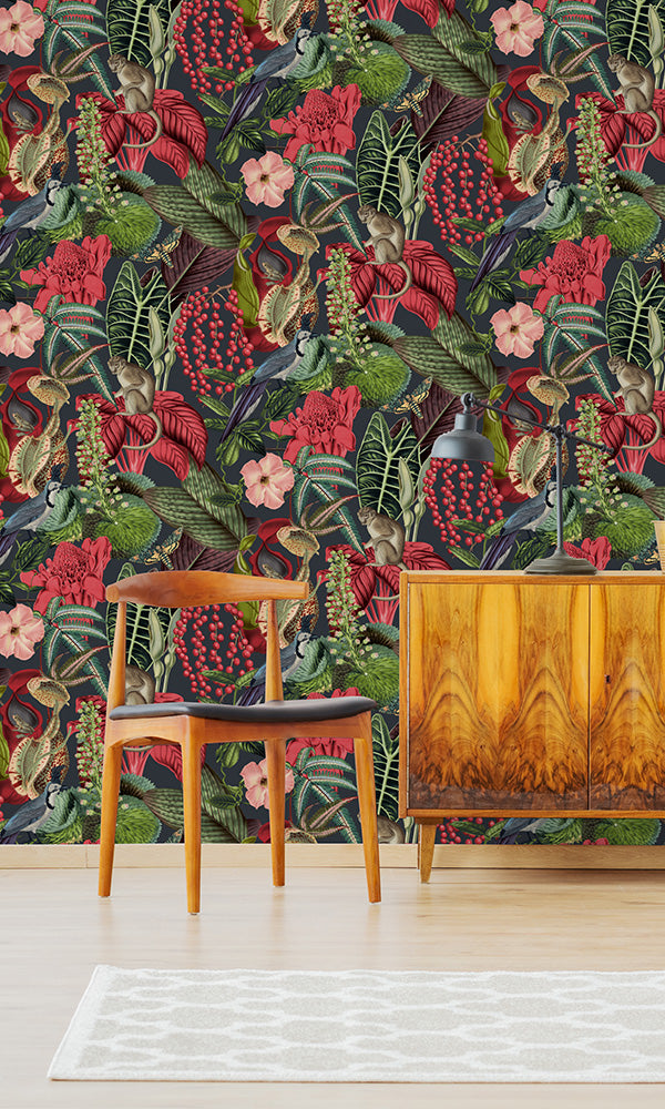 vibrant botanical wallpaper