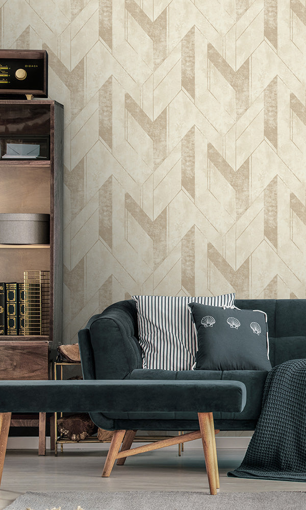 large scale geometric living room wallpaper
