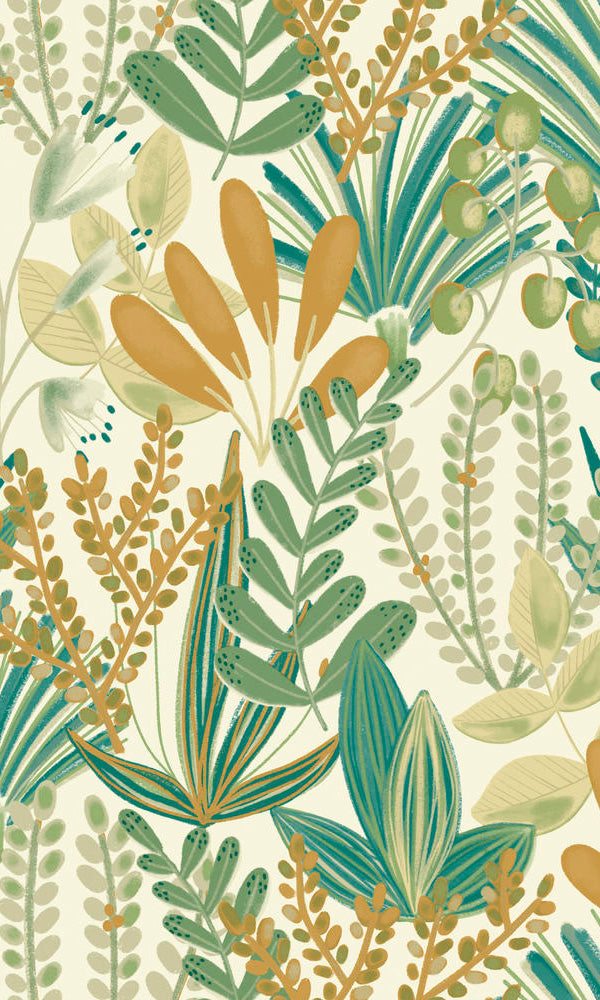botanical tropical wallpaper