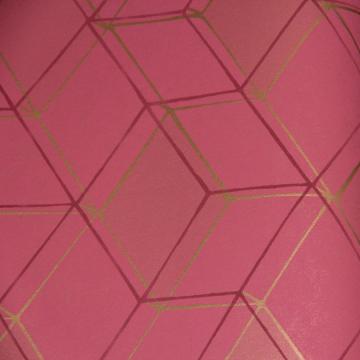 Geometric Ruby Red Diamond Illusion Wallpaper R3631