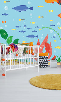 children's daycare wallpaper