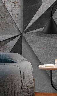 geometric home office wallpaper