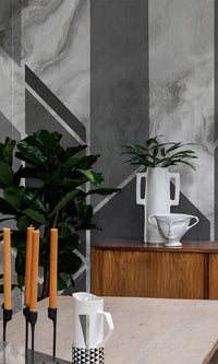 geometric home office wallpaper