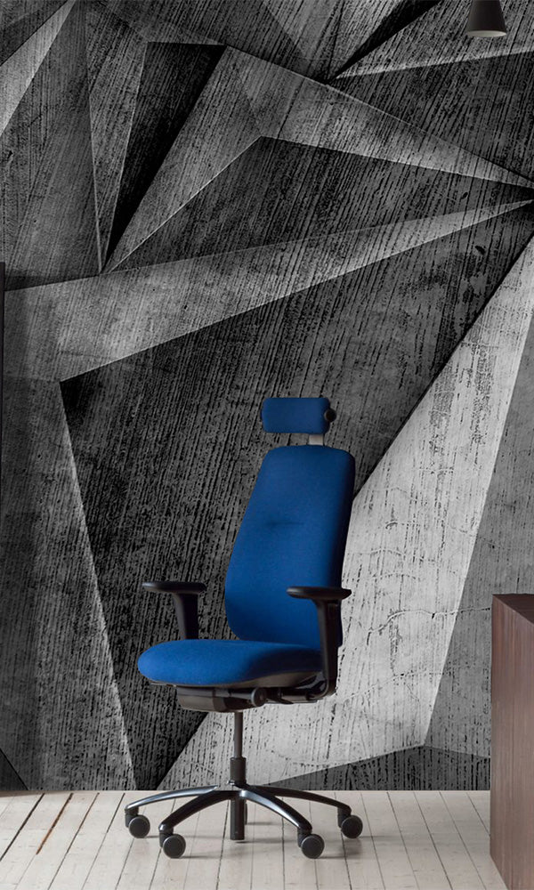 geometric home office wallpaper