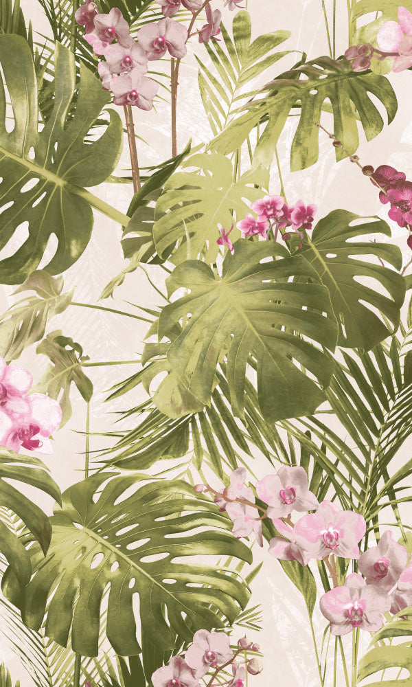 botanical home office wallpaper ideas