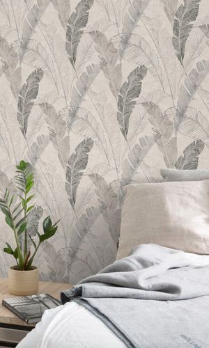 bohemian feathers bedroom wallpaper