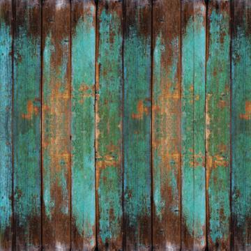 Turquoise Wood Faux Wallpaper M9211