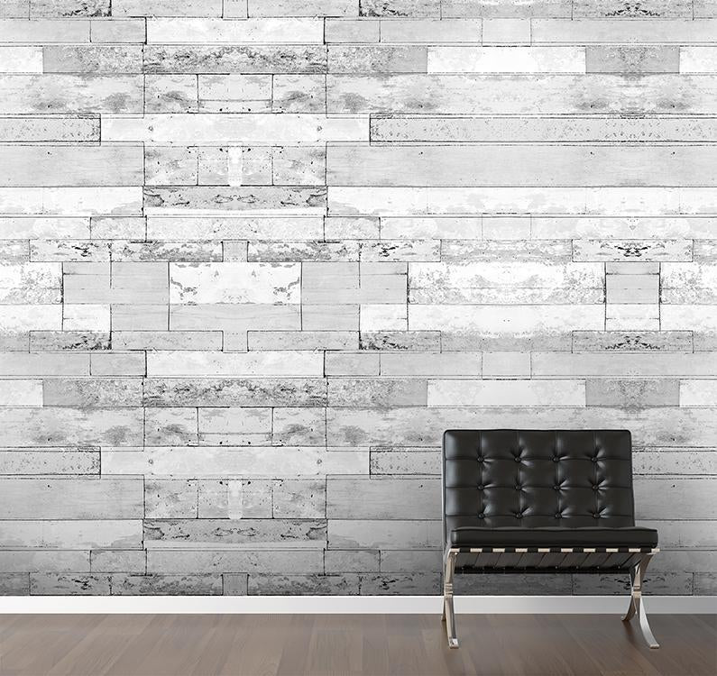 Grey Tiled Stone Mural Wallpaper M8961 - Sample