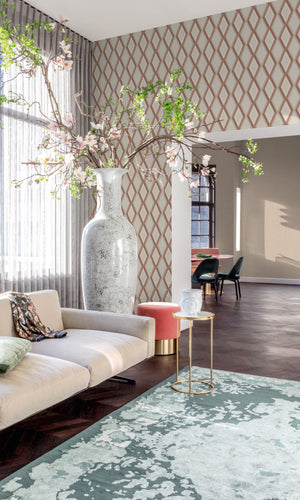 geometric living room wallpaper