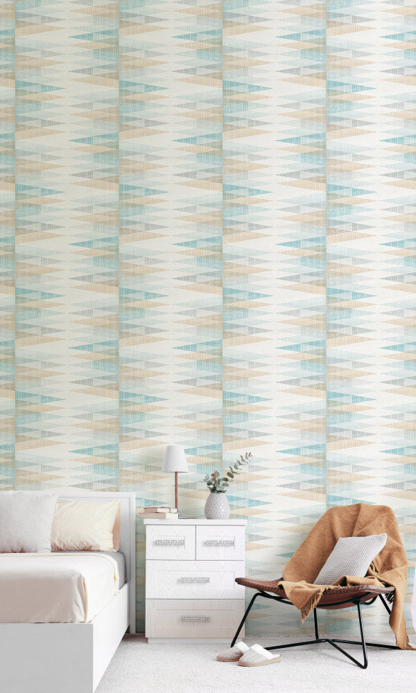 geometric home office wallpaper ideas