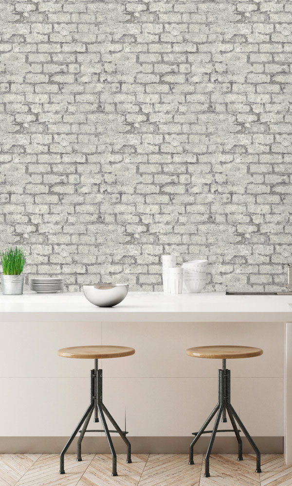 urban faux brick wallpaper