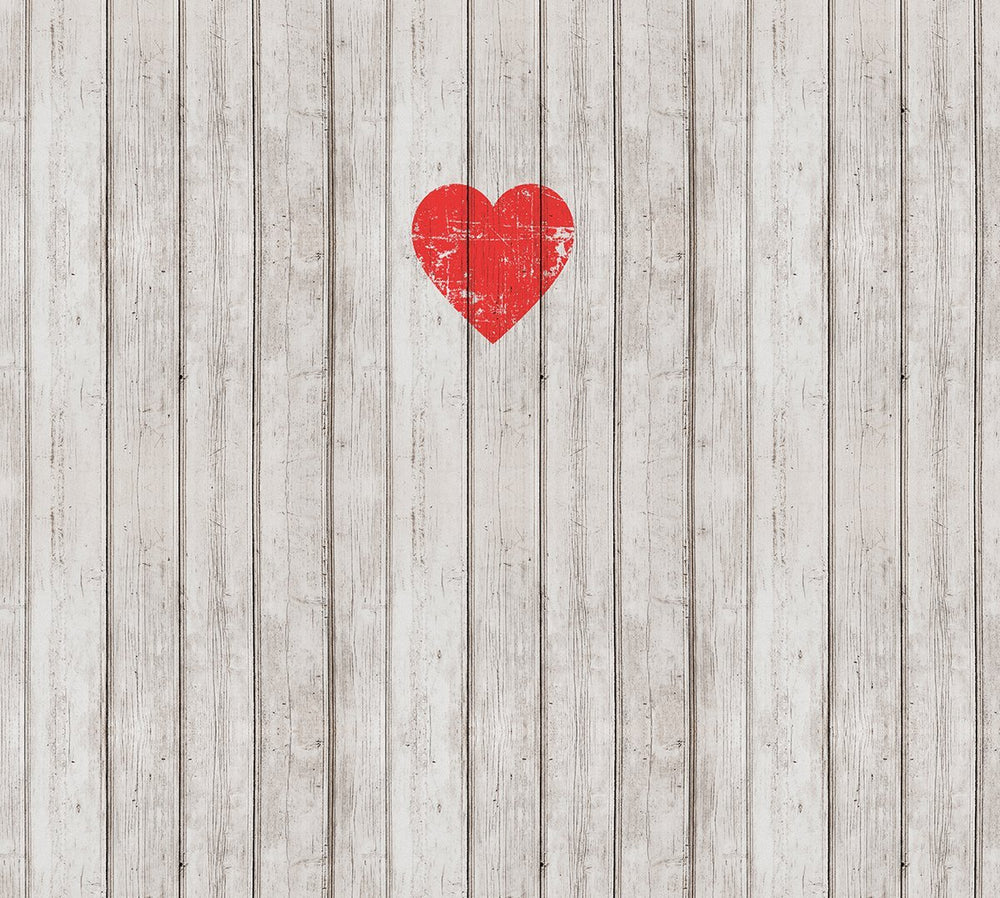 Wooden Love Mural Wallpaper M9229 - Sample