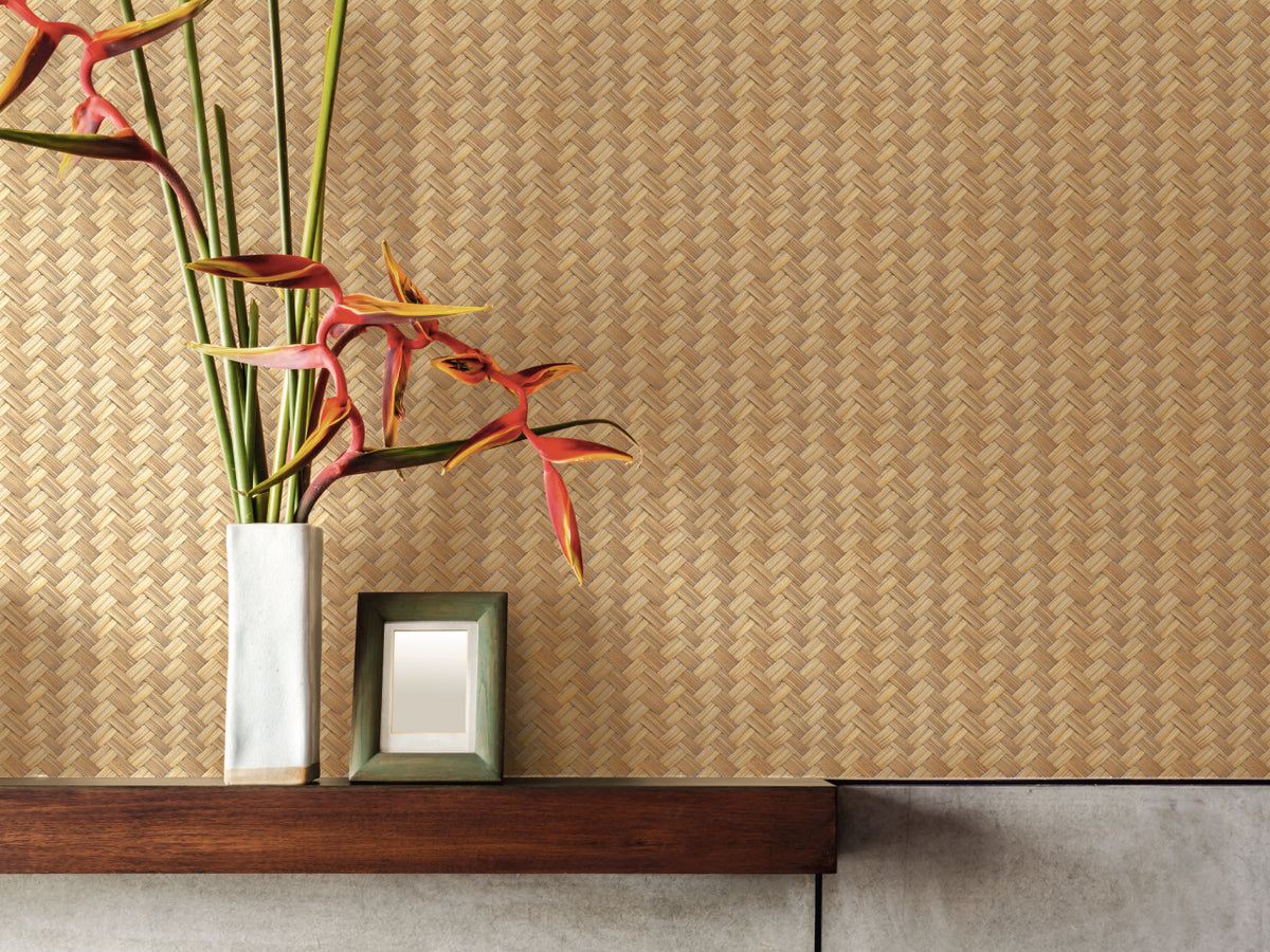 Brown Weaving Straw Wallpaper R5066 | Natural Home Style Ideas