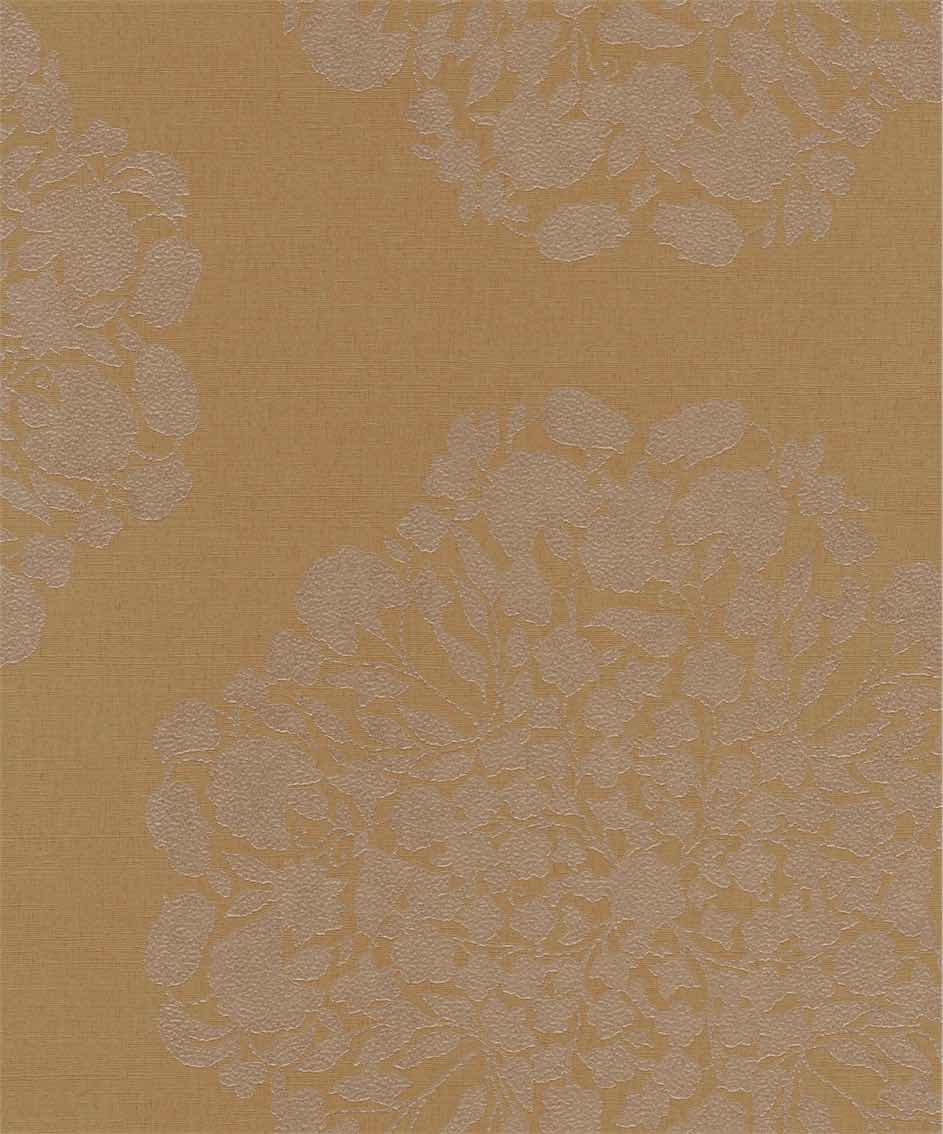 Tan Damask Wallpaper R5537 | Vintage Home Interior 