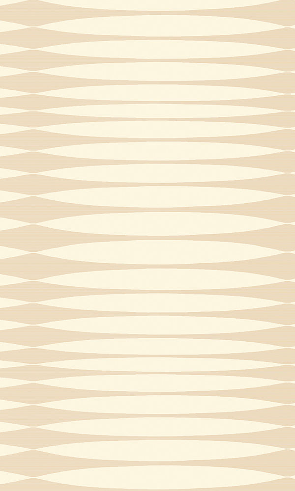 Off White & Beige Inflated Stripes Wallpaper R5865 | Contemporary Home