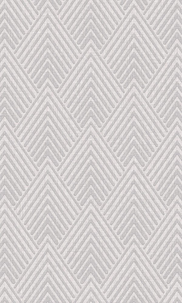 Grey 2D Scandinavian Mountains Geometric Wallpaper R5895