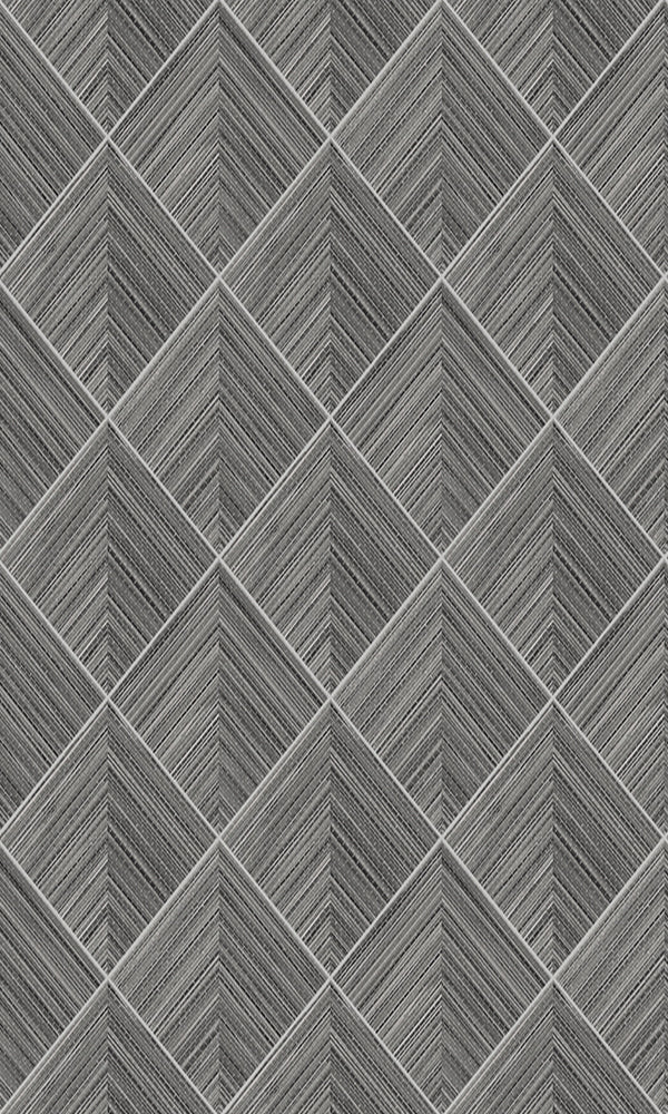 Charcoal Grey Geometric Illusion Wallpaper R5643