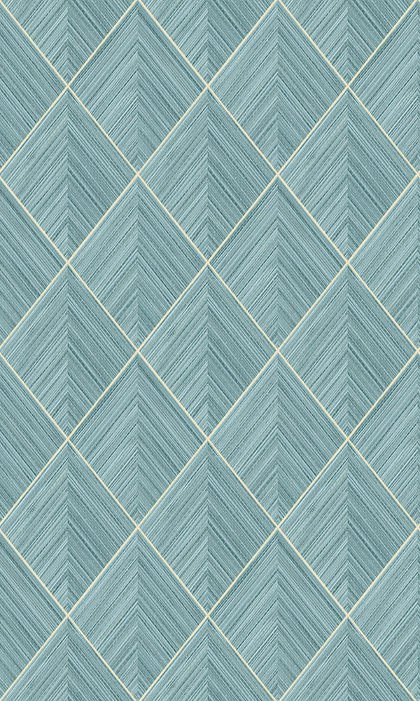 Teal Geometric Illusion Wallpaper R5644