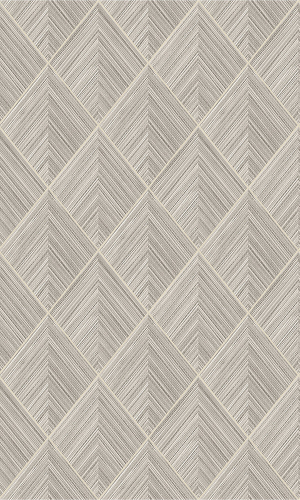 Taupe Grey Geometric Illusion Wallpaper R5647