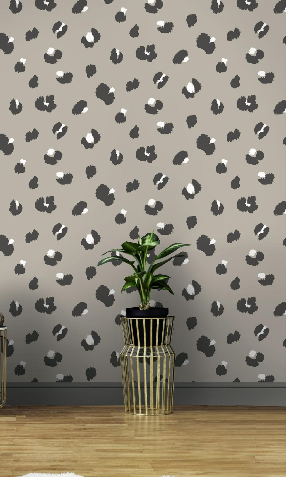 taupe leopard print wallpaper