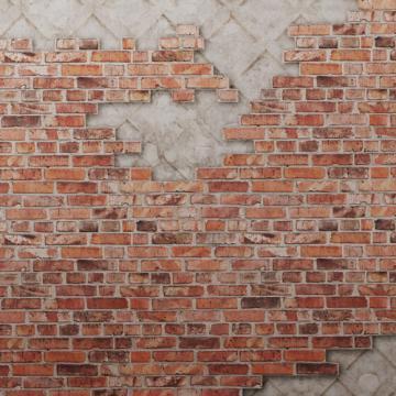 Brown Brick Layer Digital Wallpaper M9226 - Sample