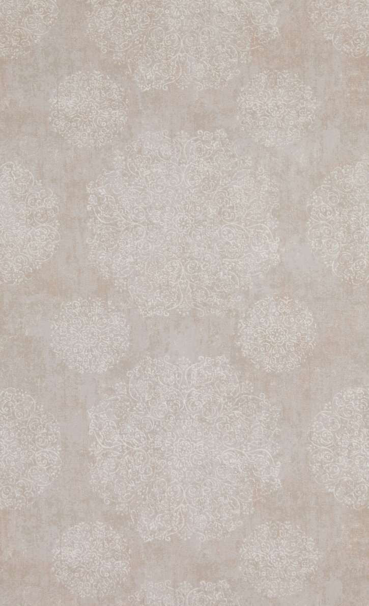 Grey Bohemian Medallion Damask Wallpaper R5240