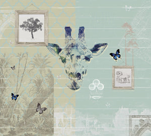 Giraffe Collage Mural Wallpaper M9221 - Sample