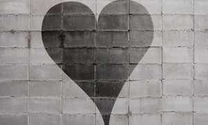Brick Heart Mural M9213 | Digital Art Wallpaper