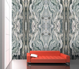 Blue-Grey Alabaster Lobby Mural Wallpaper M8927 - Sample