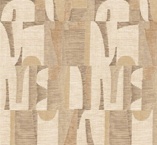 Ethnic print collage mural